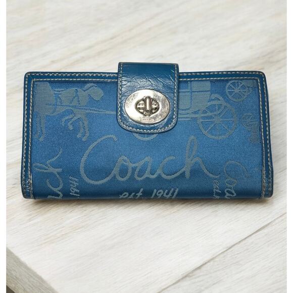 Y2K Coach F15157 Gallery Horse & Carriage Tote & Turnlock Checkbook Wallet - Picture 7 of 16